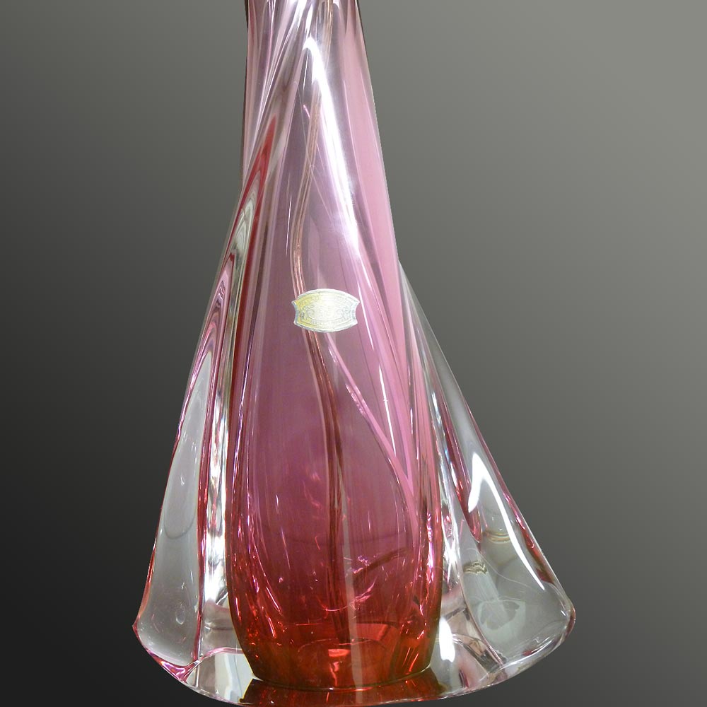 Vintage table lamp in crystal Val Saint Lambert